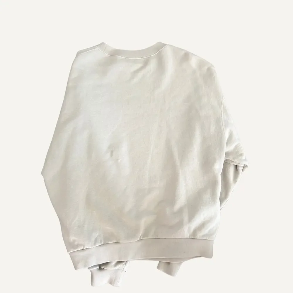 Gucci 1921 Logo Graphic Terry Cloth Crewneck Sweatshirt Beige Size XL